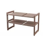 New 2 tier under sink expandable shelf organizer rack storage kitchen tool holders