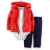 Import New Arrival Model 3pack Love Baby Clothes Set Romper Pants With Baby Jacket from China