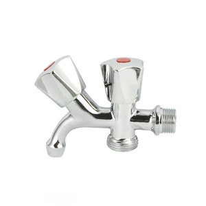 New design Brass bibcock water tap with 2 outlet