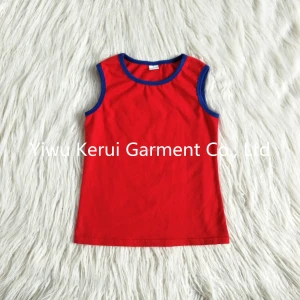 New design cotton wholesale clothing infant sleeveless kid summer tops casual baby boys t shirts in bulk