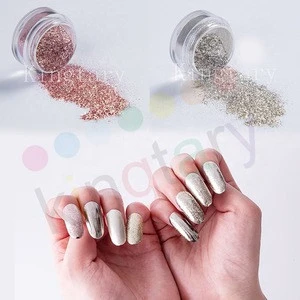 New effect borosilicate diamond Silver powder mirror pigment nails art