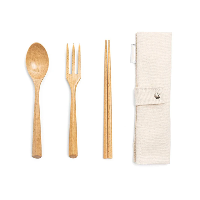 New Style Bamboo Fiber Tableware With Spoon And Fork