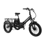 New Style Fat Tire 20 Inch Electric Trike Tricycles 48V 500W MID Drive Motor 3 Wheel Electric Cargo Bike Removable Battery