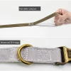 New Wholesale Canvas Dog Collar Leash For Pet Training Products China Dog Collar and Leash