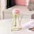 Import Nordic ins geometric vase light luxury metal iron decoration living room flower arrangement creative home glass flower stand from China