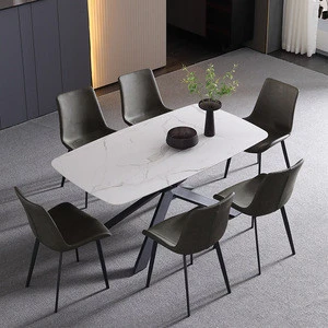 Nordic style Modern Design Dining Room Furniture 4/6 seats Dining Table and chair set
