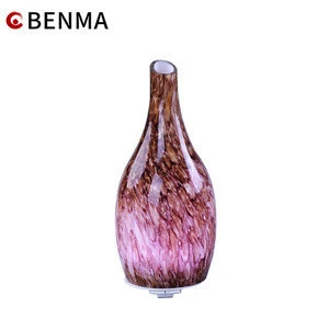 Obenma Essential Oil Diffuser Humidifier for Hotel Vase Shape Air Condition Rainbow Led Night Light Glass Aroma Diffuser