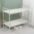 Import OEM made to order customized steel metal iron white bunk beds with plywood bed floor with mattress from China