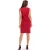 Import OEM Mature Lady Wear Summer Women Slim Fit Sleeveless Party Red Dress from China