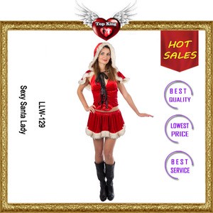 OEM Service Supplyment Female Christmas Holiday Sexy Santa Costumes
