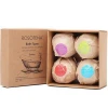OEM Wholesale Private Label   Hemp Bubble Vegan Natural Organic Fizzy CBD Bath salt ball 100gx4/box