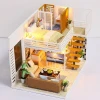 OEM wholesale toys wooden doll house set/small wooden toy doll house furniture toys