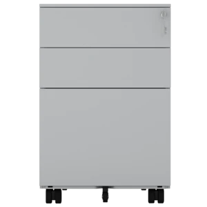 Office Equipment Stainless Steel Filing 3 Drawer Metal Mobile Pedestal Vertical File Cabinet With Drawers