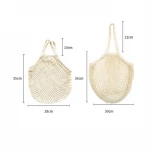 Organic Cotton French Market Tote  Onion Mesh Storage Bags Net Shopping Bags Fruit Hammock Bag