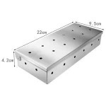 Outdoor Barbecue Tools 304 Stainless Steel Bacon Box Charcoal Spice Cigarette Box Meat Smoke Box