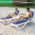 Import Outdoor furniture hotel sunbed daybed beach sun loungers from China
