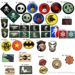 Outdoor Tactical Rubber Patches HOOK and LOOP Fastener Rubber Plastic Badges Armband Stickers Tactical PVC Patch