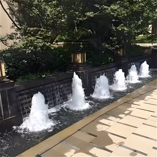 Outdoor Waterfall Bubble Foam Geyser Jet Stainless Steel Ice Tower Water Fountain