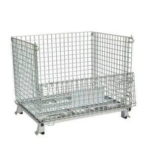 Pallet Box Collapsible  Wire Mesh Lockable Storage Cage