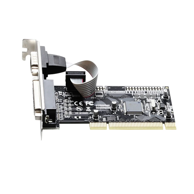 PCI to one parallel and one serial port converter card
