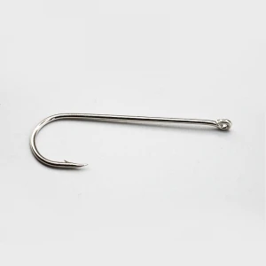 100Pcs Wholesale Barbed Fishing Hooks Carbon Steel Circle Long Shank Hook For Fishing Tackle