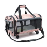 Pet Travel Carrier Airline Approved Removable Wheeled Pet Carrier for Medium & Small Dogs Puppy Cat expandable pet bag