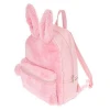 pink fuzzy faux fur pointy rabit ears Backpack
