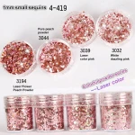 Pink glitter acrylic powder mixed color nail decoration acrylic powder DIY glitter acrilic nails acrylic nail powder