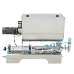 Pneumatic Horizontal 300-3000ML  Sauce Drip-proof  Single Head Paste Filling Machine  With Mixing Tank