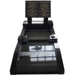 Poland polish style black grave stones granite marble tombstones and monuments