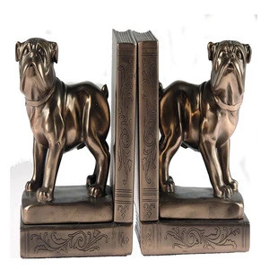 Polyresin Dog bronze cast iron bookends