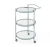 Import Popular Modern Round Glass Drinks Trolley with Golden Metal chromed frame for kitchen room from China