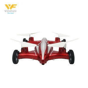 Popular wholesale remote control  helicopter car fly and drive car newest toy Land and air vehicle