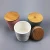 Import Porcelain Food Storage Jar with Airtight Seal Bamboo Lid Color Glazed Candy Canister Jar With Bamboo Lids Sets from China