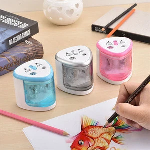 Portable Automatic Two-hole Electric Touch Switch Pencil Sharpener For Home Office School