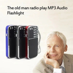 Portable L- 088 radio within  MP3  player ,  Hi-Fi ,  FM Radio,  Loudspeaker with Flashlight USB AUX TF Slot