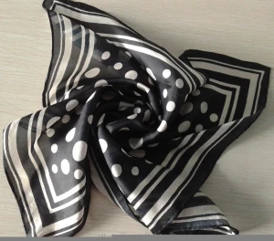 printed silk pongee 5 handkerchief,scarf