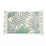 printing washable flat woven hand cotton polyester decor nordic bath mat