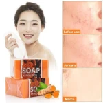 Private Label Natural Organic Face Care Skin Whitening Handmade Soap Bar Ginger Turmeric Tumeric Toilet Soap