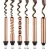 Import Professional 5 in 1 Rose Gold Hair Curler Curling Wands Set Interchangeable ceramic coating Barrels hair curlers rollers from China