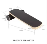 professional anti-slip wooden gym home office roller balance boards for adults with roller