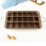 Professional bakeware 18 cavity Non stick buns cake mold baking tools tray brownie pan