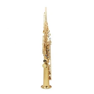 Professional Cheap One-Piece Gold Lacquer Soprano Saxophone JYSS1111P