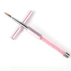 Professional Custom Logo Pink 100% konlinsky Sable Nail Art Acrylic 3D Painting Pen Drawing Brush