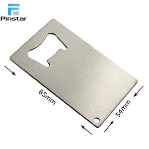 promotional bulk  stainless steel metal aluminum custom logo poker business credit card bottle opener openers