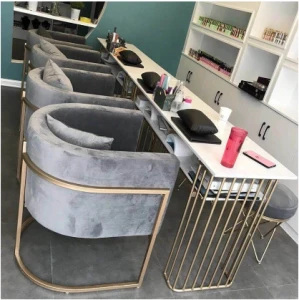 Promotional Cheap Price Modern Style Salon Furniture Metal Nail Manicure Salon Table