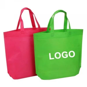 Promotional pp non-woven printed tote shopping bag wholesale printable reusable non woven shopping bags