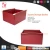 Import Pu Leather customized red color for household Square Storage Basket from China