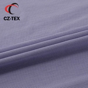 Purple classical stripe shirt fabric bamboo 42%  microfiber 25% nylon 9% sp 4%