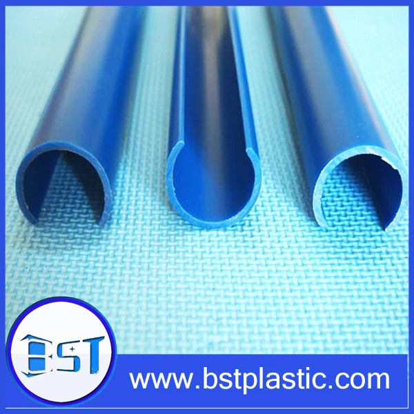 PVC semicircle tube plastic slotted tube